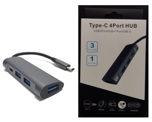 2030 Type C 4-in-1 Hub (3xUSB 3.0 + 1xType C) 